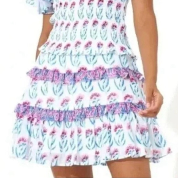 NWT Oliphant white blue floral flirty skirt, S - Picture 1 of 2